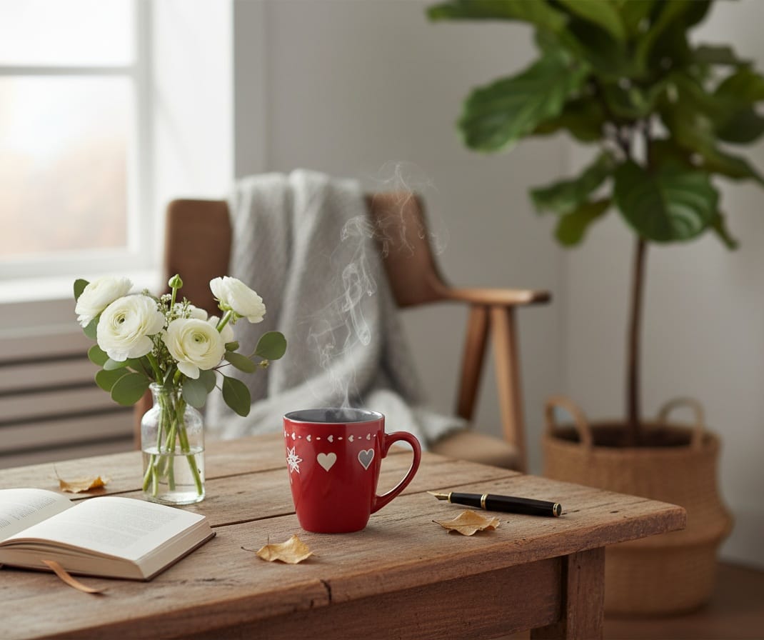 Edelweiss Novastyl Mugs Hearts&Flowers Motif (Box Of 6)