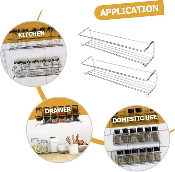 Wall Spice Rack  Organizer Sturdy Spice Shelf Holder