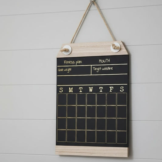 Chalk-Board Fitness Planner