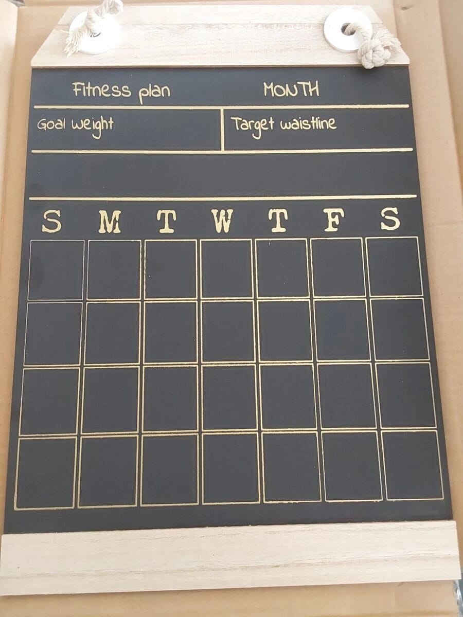 Chalk-Board Fitness Planner