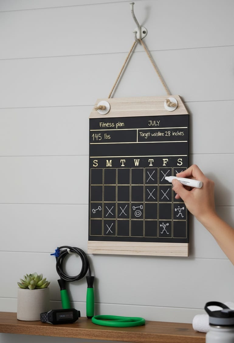 Chalk-Board Fitness Planner