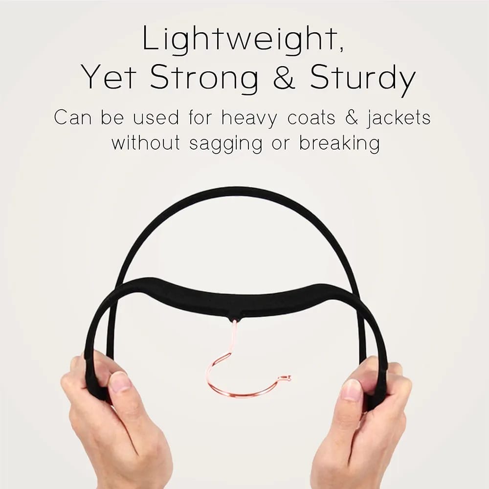 Style Sisters Luxury Velvet Black Hangers 10-Piece