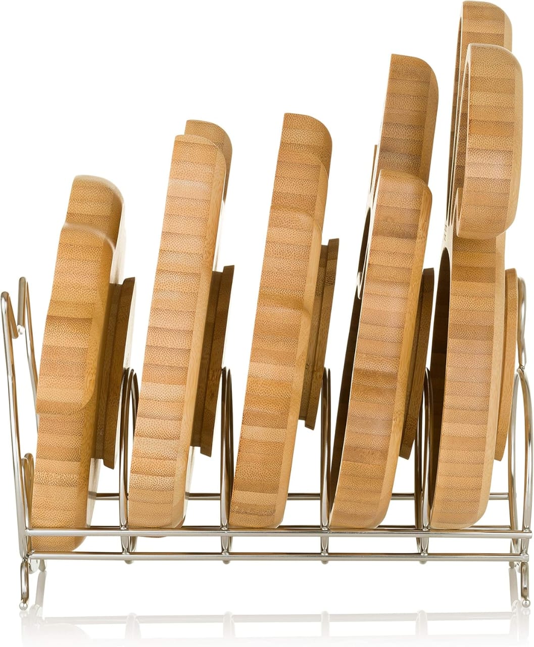 Bamboo Kitten Design Plates Storage Rack